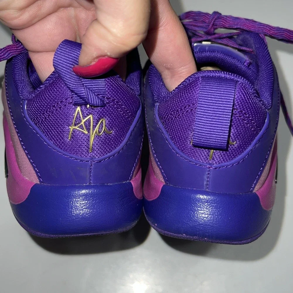 Nike A'One Unapologetic Basketball Shoes 1.5Y Girl Purple Violet Gold Aja Wilson